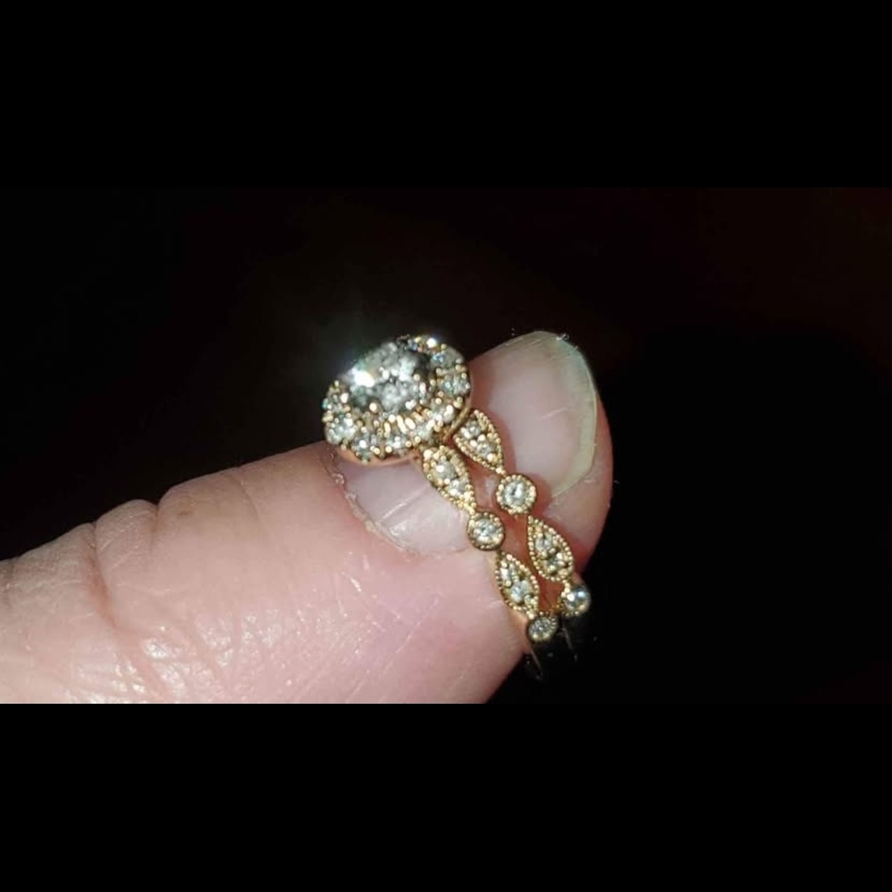 Zales Gold and Silver Diamond Ring